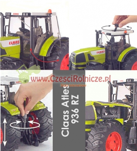 Ciągnik Claas Atles 936 z ładowaczem czołowym - BRUDER 03011