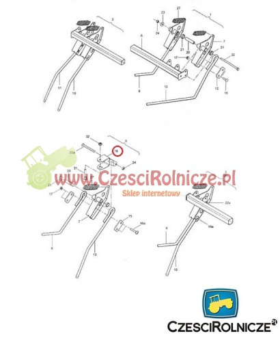 967472 UCHWYT BELKI PALCÓW ZAGARNIAJĄCYCH 