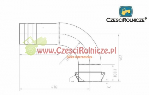PERROT 5 ZŁĄCZE MĘSKIE - KOLANKO 90 - WĄŻ 5FI 127 MM