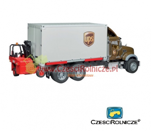  BRUDER 02828 MACK Granite z kontenerem UPS