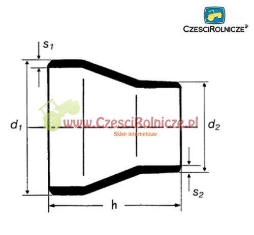 RURA REDUKCYJNA 4" NA 3" DO PRZYSPAWANIA 