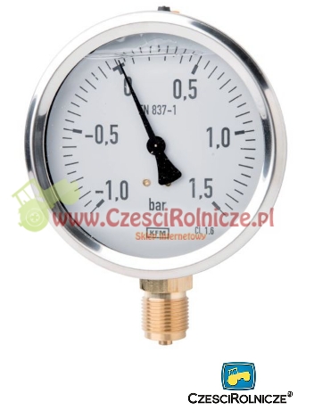 BN307 MANOMETR - 1 / 1,5 BAR @100 M20*1,5 PRZYŁĄCZE DOLNE