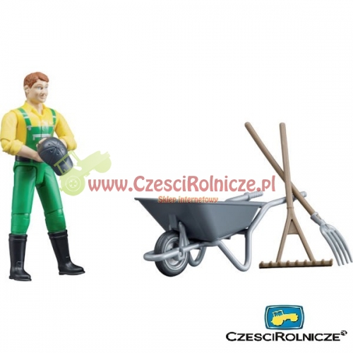 BRUDER 62610 Figurka rolnika z akcesoriami