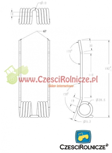 PALEC PODBIERACZA 155* 60 MC HALE -CZERWONY