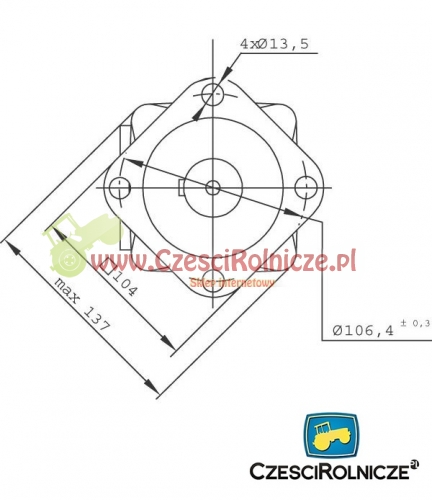 SILNIK HYD. SMR 32MM 200 CC 600 OBR/MIN 19,5KW 