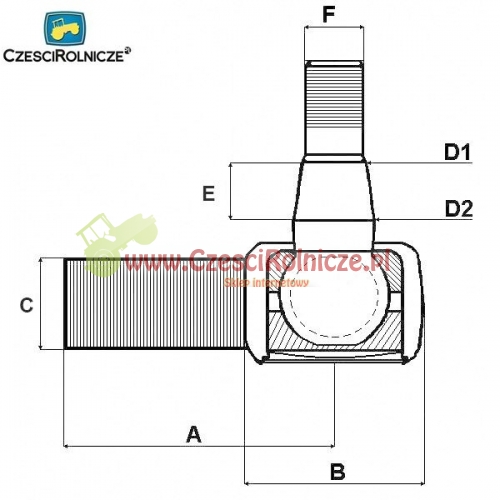 PRZEGUB KULOWY 28/31 L-140 1-1/8" -12 Z R