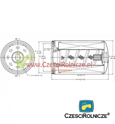  FILTR OLEJU 1 1/2-16UN L-205 FI-120/U-110.