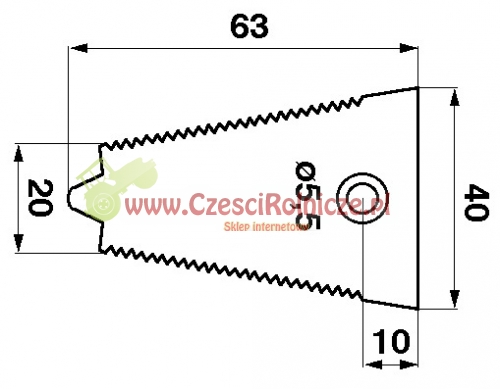 KCL010005 STALKA BAGNETU POJEDYNCZEGO