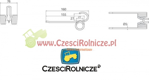  	PALEC PODBIERACZA 160* 76 FELLA -POMARAŃCZOWY- 456348