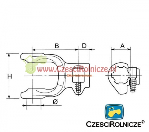  WIDŁAK ( 27,00- 74,60 ) 1 1/8 -Z 6 KOŁEK " T40 " KOŁEK 