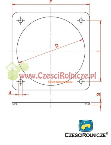  KOŁNIERZ STALOWY 6" DO ZASUWY NIEOCYNKOWANY 150X150