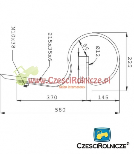 ZĄB KULTYWATORA L-590/448 32*12 JACK POT
