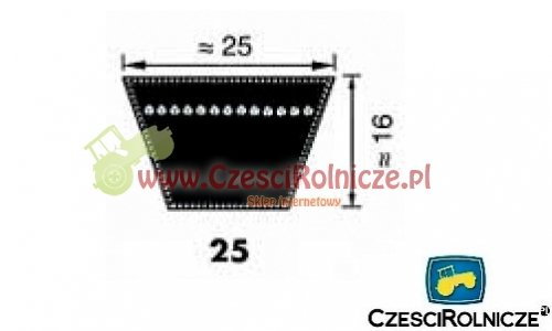 25-3805 PAS KLINOWY (25*3750LW) 
