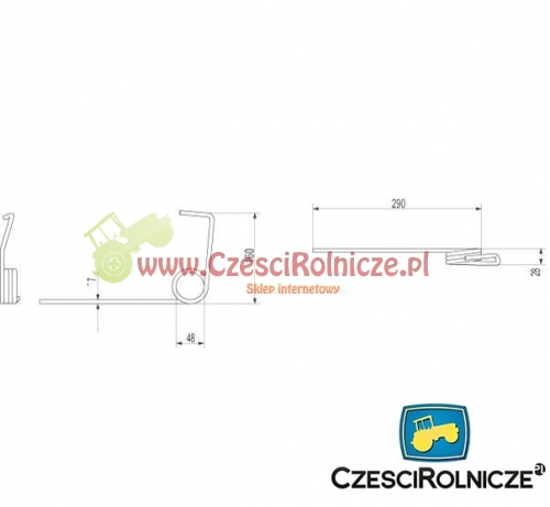 3409200 AMAZONE PALEC ZGARNIAJACY SIEWNIKA T.   ST-AK