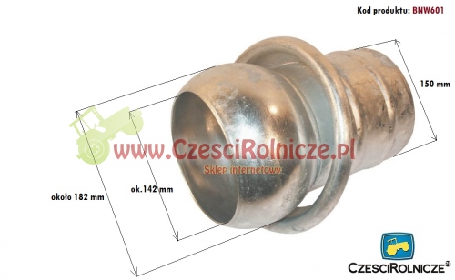 WŁOSKI 6" ZŁĄCZE MĘSKIE - WĄŻ 6"~152MM - Z PIERŚCIENIEM