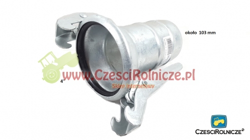 WŁOSKI 4" ZŁĄCZE ŻEŃSKIE - WĄŻ 4" ~ 102 MM - Z DZWIGNIAMI