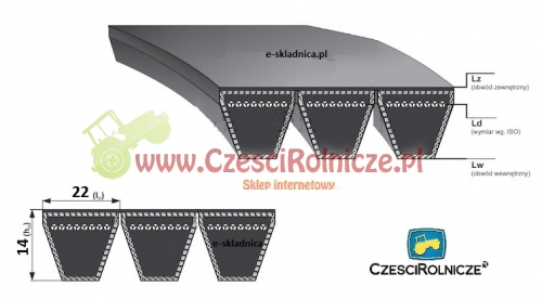 3C-3345 PASEK KLINOWY CASE 1308489C2