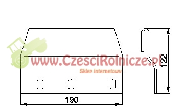 KCL010038 PROWADNICA GŁOWKI KOSY H10071
