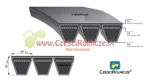 3B-1900LI / 1962 LA PAS KLINOWY OPTIBELT B75