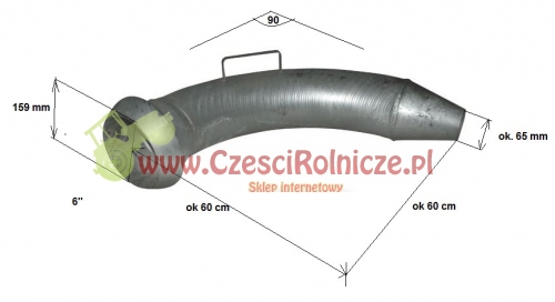 PERROT 6" ZŁĄCZE MĘSKIE - KOLANKO 90 - WYLEWKA STALOWA