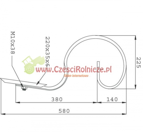 ZĄB KULTYWATORA L-590/448 32*12 JACK POT