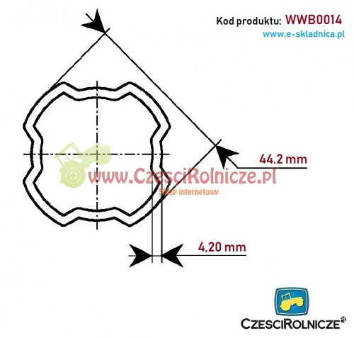 WWB0014  RURA PROFILOWANA SFT/S5 44,20*4,20