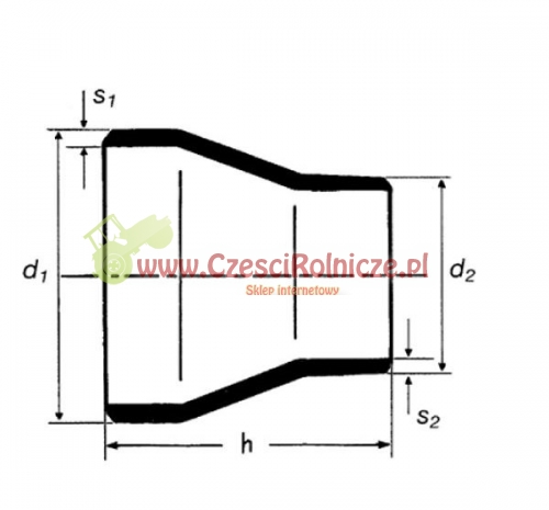 RURA REDUKCYJNA 5" NA 4" DO PRZYSPAWANIA
