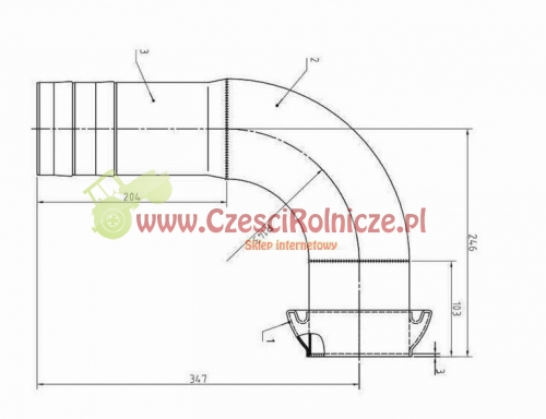 PERROT 4" ZŁĄCZE MĘSKIE - KOLANKO 90 - WĄŻ FI-102