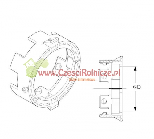  PIERŚCIEŃ ŚLIZGOWY COMER 54 MM "T50" 30*80 WEWN. (
