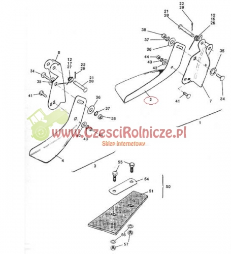 953819 AMAZONE STOPKA ŚLIZGOWA PRAWA  3992300