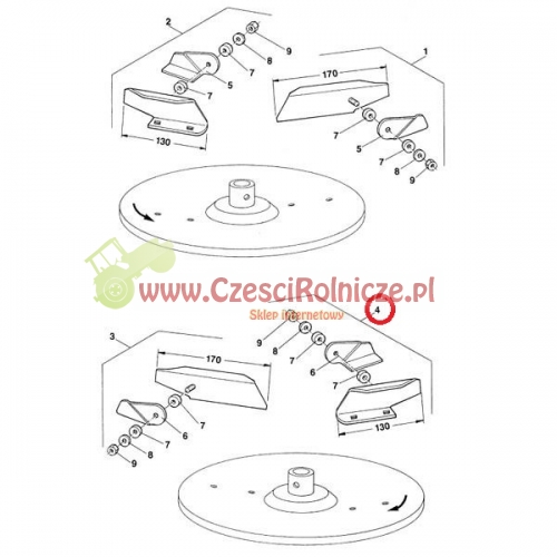 ŁOPATKA WYSIEW. 130 MM L. AMAZONE 933056 ZA-F