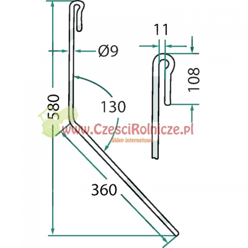  PALEC ZGARNIAJĄCY L 615* 9 MM