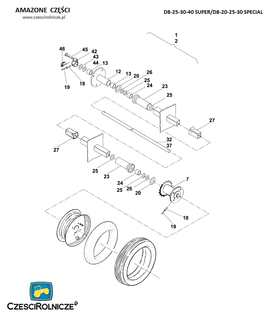 KOŁA PODWOZIA OD NR MASZYN. 115951